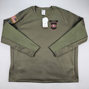 Nike Men's San Francisco 49ers Salute to Service Sideline Coach Crewneck 3XL